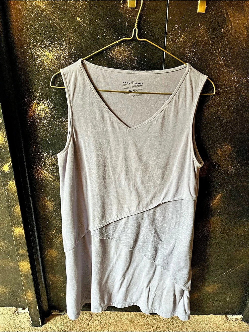 Neon Buddha Gray Tank Top Size Medium Like New